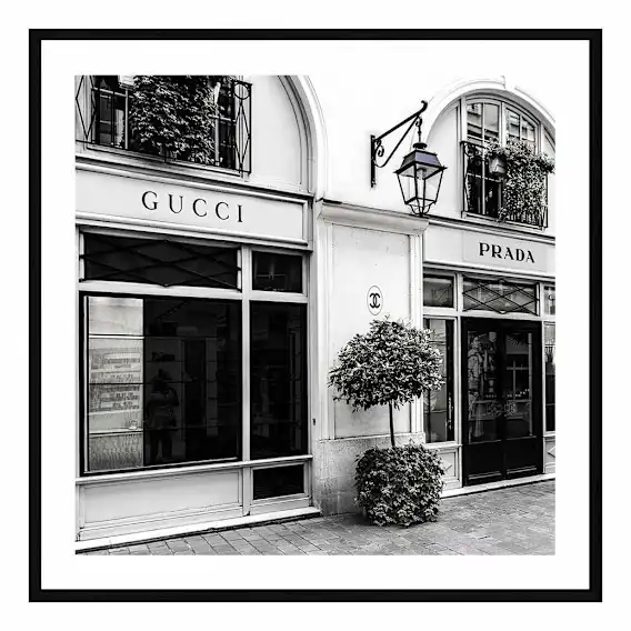 Couture Lane Framed Print in 103 x 103cm