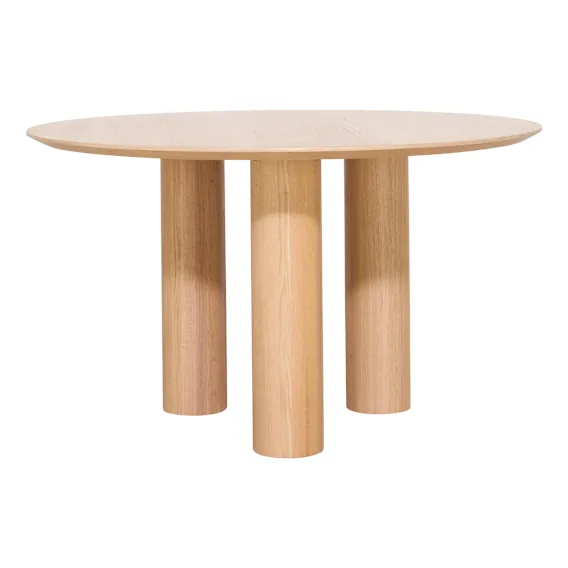 Como Round Dining Table 130cm in Oak Clear