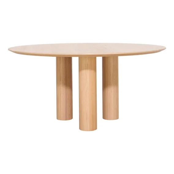 Como Round Dining Table 150cm in Oak Clear