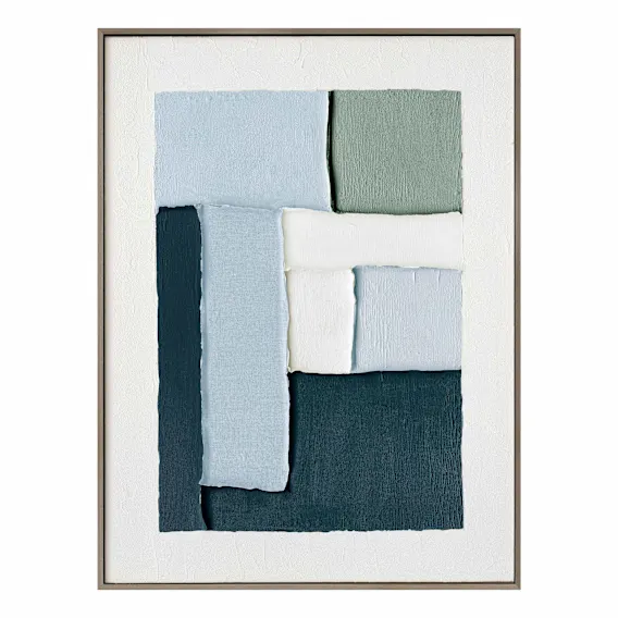 Connected Fragments 1 Box Framed Canvas in 60 x 80cm