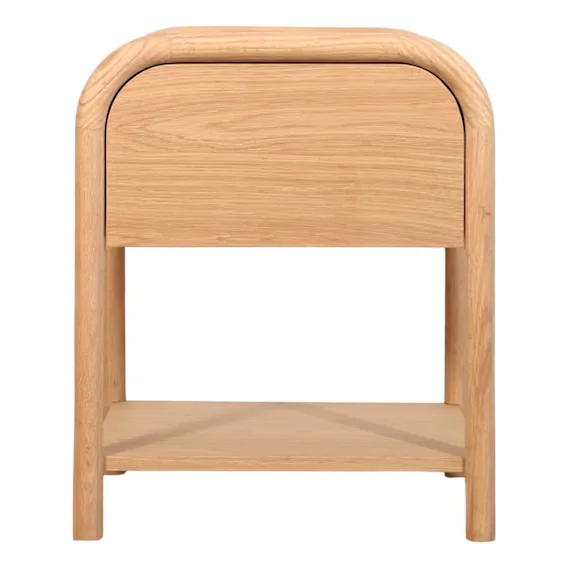 Como Bedside Table in Oak Clear