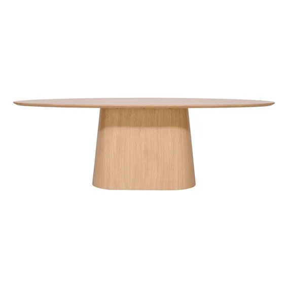 Como Oval Pedestal 240cm in Oak Clear