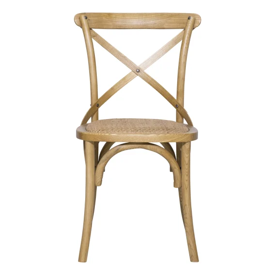 Cristo Cross Back Chair in Clear / Rattan