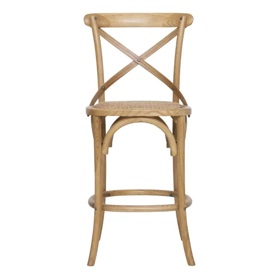 Cristo Bar Chair in Clear / Rattan