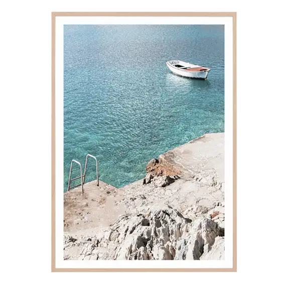 Croatian Sailboat Framed Print in 87 x 122cm