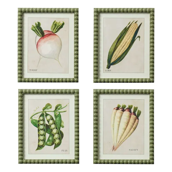 Crisp Framed Print Set of 4 in 24.5 x 30cm