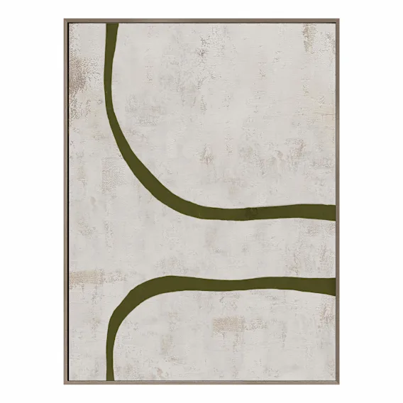 Curved Paths 1 Box Framed Canvas in 80 x 100cm
