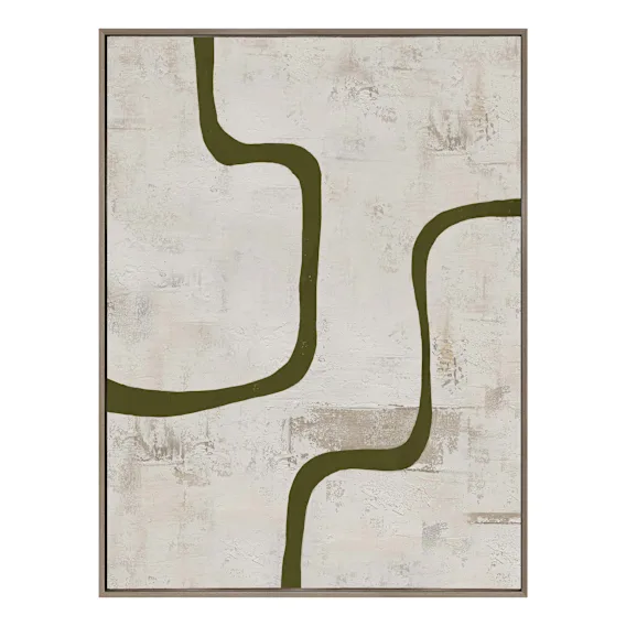 Curved Paths 2 Box Framed Canvas in 80 x 100cm