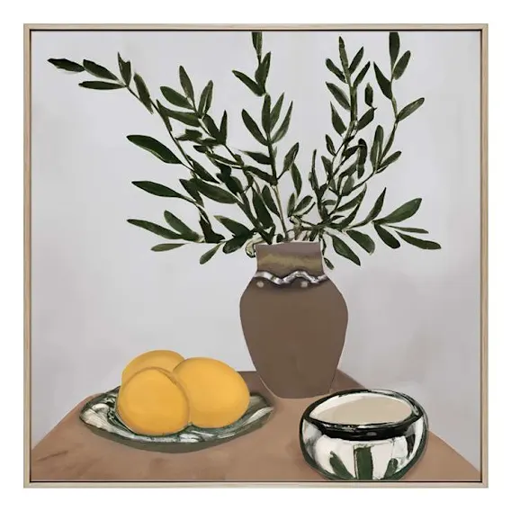 Cyprus Mocha Box Framed Canvas in 142 x 142cm