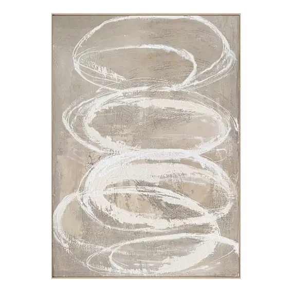 Dancing Spirals 1 Box Framed Canvas in 100 x 140cm