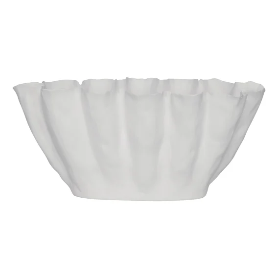Dahlia Bowl 40x18cm in White