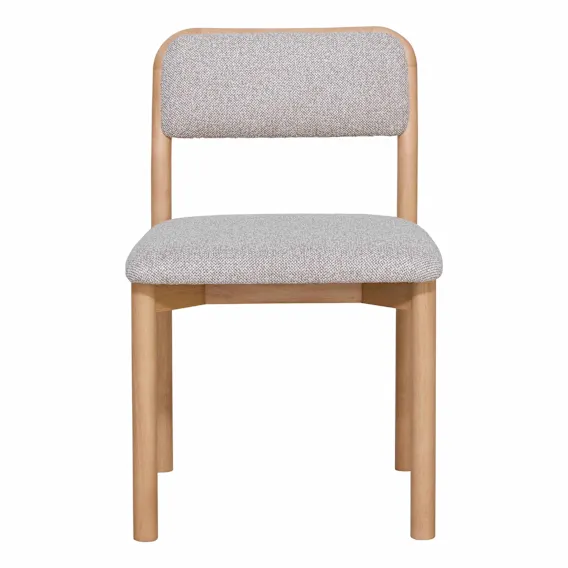 Demi Dining Chair in Cobble Linen / Clear
