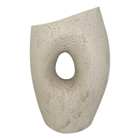 Dillon Circle Vase 26x41cm in Travertine Look