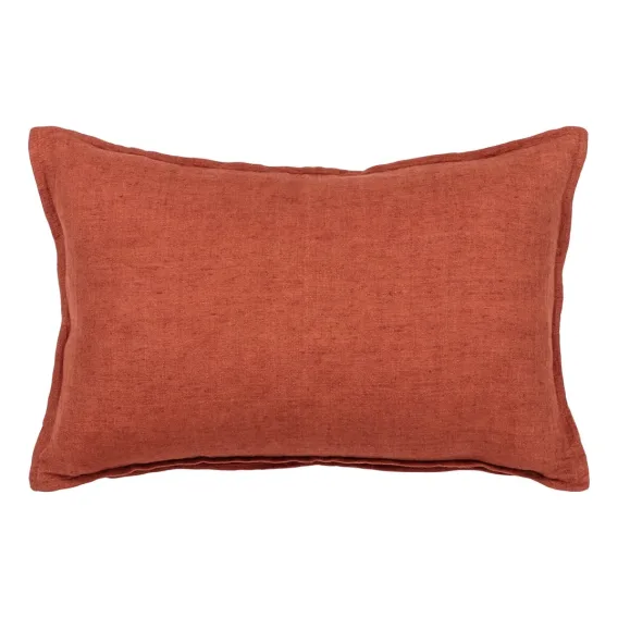 Dolce Feather Fill Cushion 55x35cm in Brick