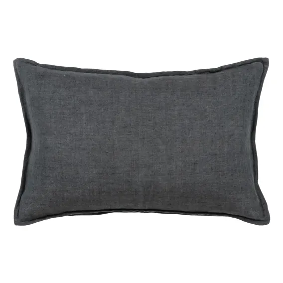 Dolce Feather Fill Cushion 55x35cm in Charcoal