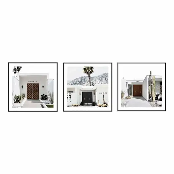 Vibe Marmont Milan Set of 3 Framed Print in 60 x 60cm