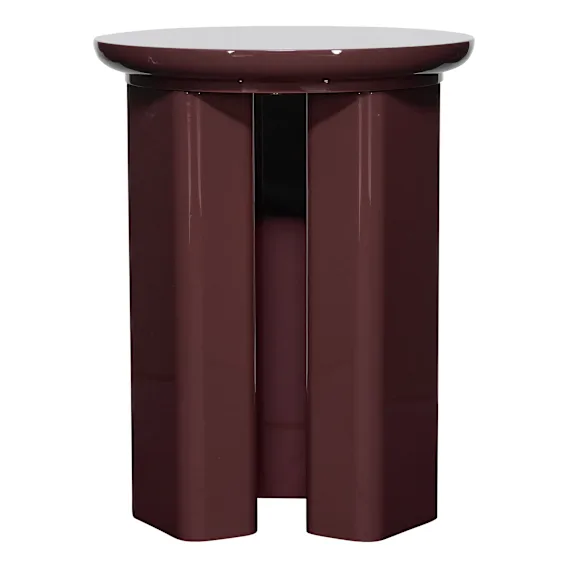 Dot Side Table 40x50.5cm in High Gloss Dark Red
