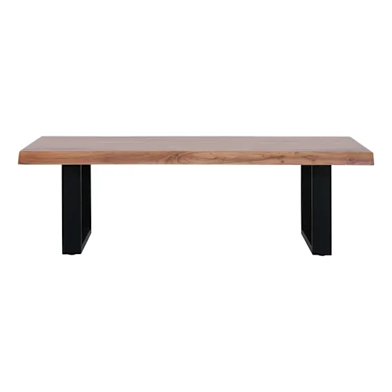 Draper Live Edge Coffee Table 135cm in Acacia / Black