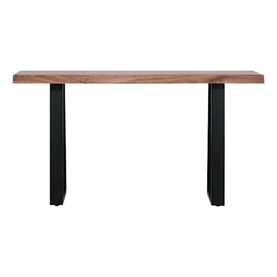 Draper Live Edge Console Table 140cm in Acacia / Black