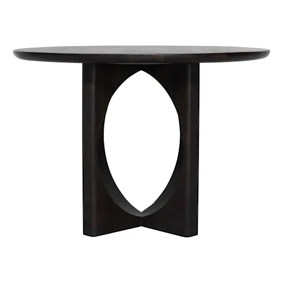 Duke Round Dining Table 120cm in Mangowood Black