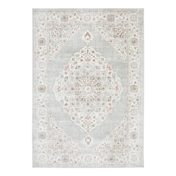 Emotion Rug 240x330cm in Pink/Grey/Brick Red