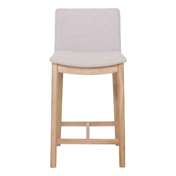 Everest Bar Chair in City Beige Fabric / Clear