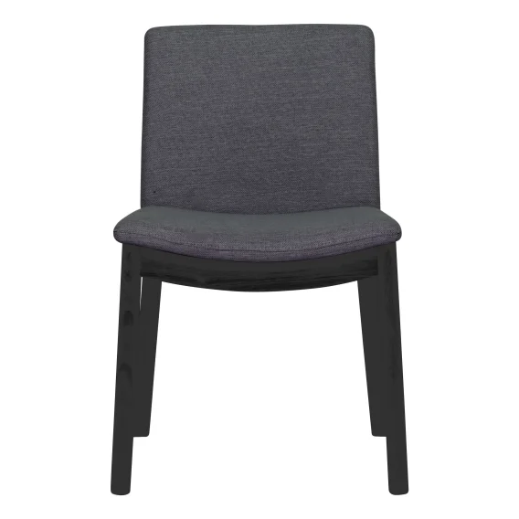 Everest Dining Chair in Grey Fabric / Black