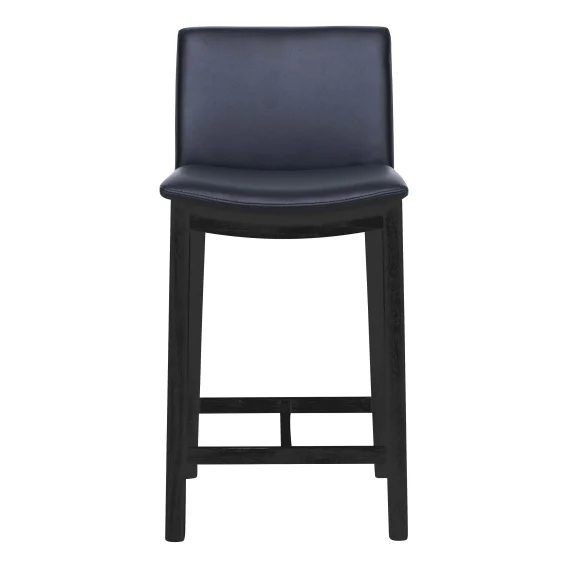 Everest Bar Chair in Leather Black / Black