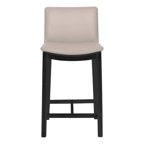 Everest Bar Chair in Leather Light Mocha / Black