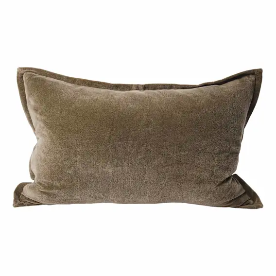 Evelyn Feather Fill Cushion 60x40cm in Olive