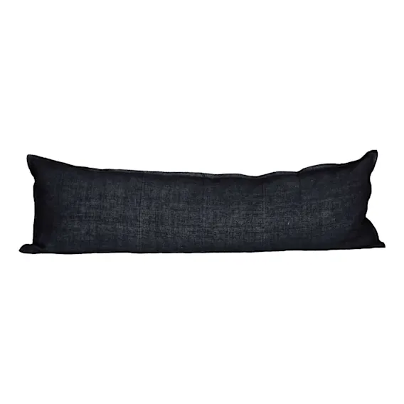 Evelyn Feather Fill Cushion 120x40cm in Midnight