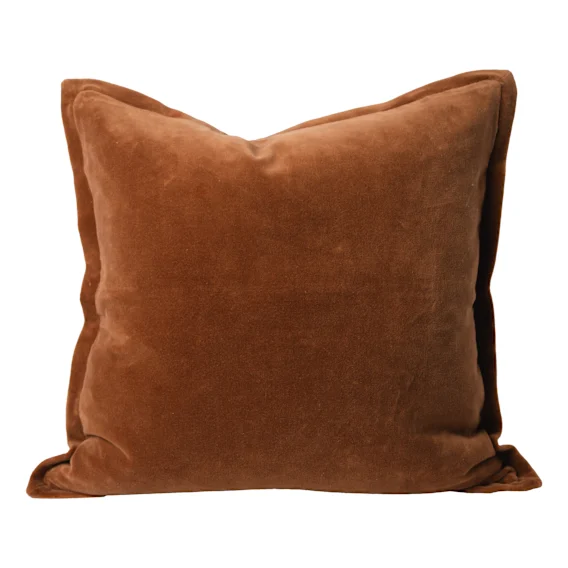 Evelyn Feather Fill Cushion 50x50cm in Nutmeg