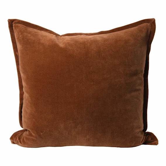 Evelyn Feather Fill Cushion 60c60cm in Nutmeg