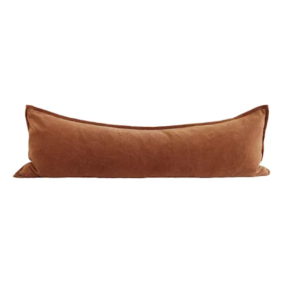 Evelyn Feather Fill Lumbar Cushion 120x40cm in Nutmeg