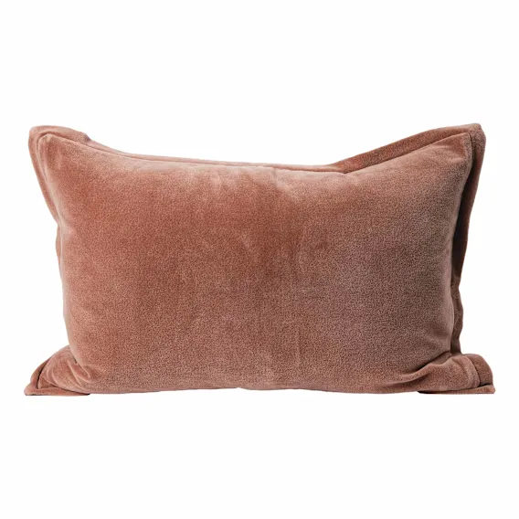 Evelyn Feather Fill Cushion 60x40cm in Clay