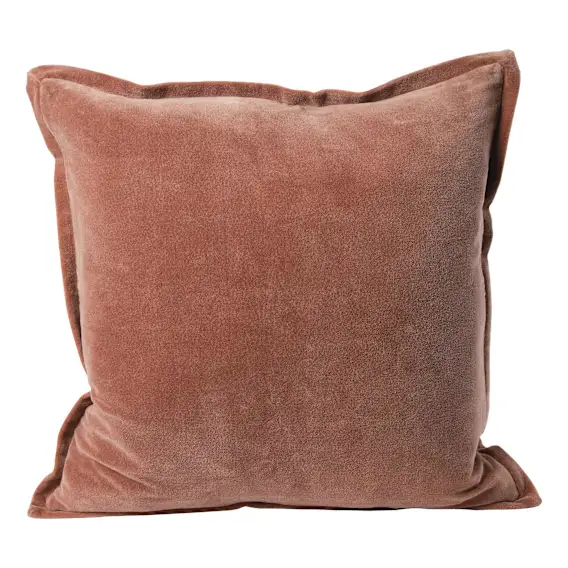 Evelyn Feather Fill Cushion 50x50cm in Clay