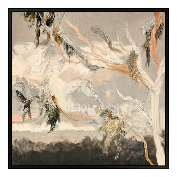 Evening Gum Leaves Box Framed Canvas in 93 x 93cm