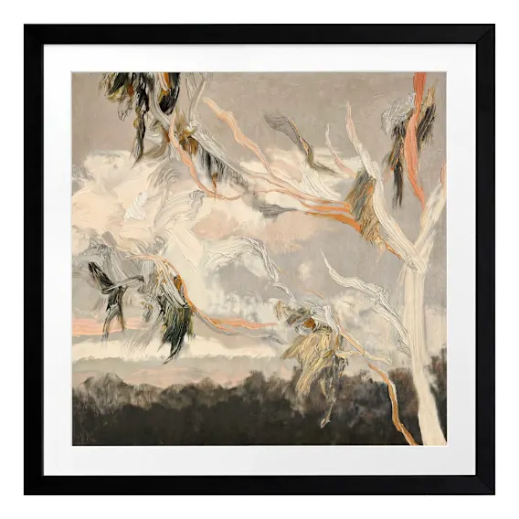 Evening Gum Leaves Framed Print in 84 x 84cm
