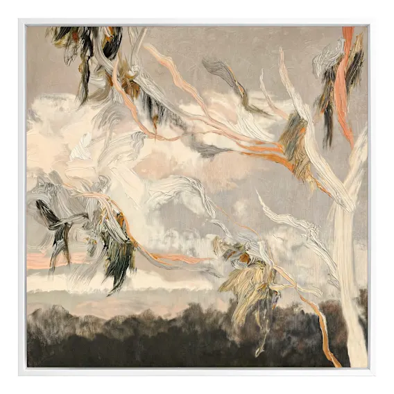 Evening Gum Leaves Box Framed Canvas in 123 x 123cm