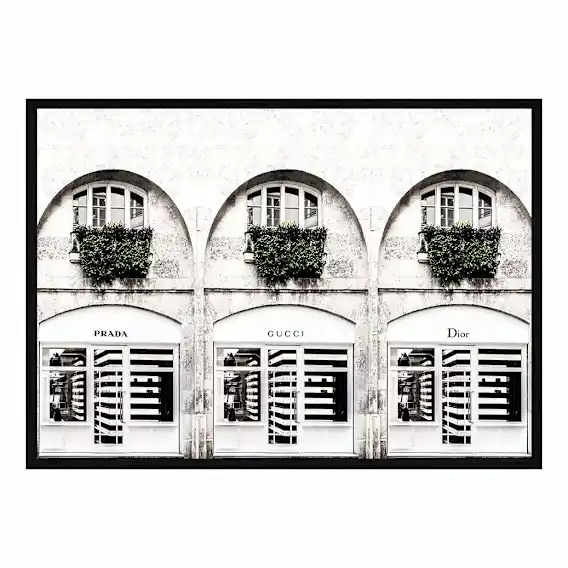 Fashion Stores Box Framed Canvas in 84 x 61cm