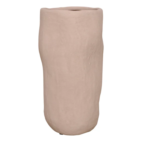 Faye Vase Large 25x49cm in Light Brown