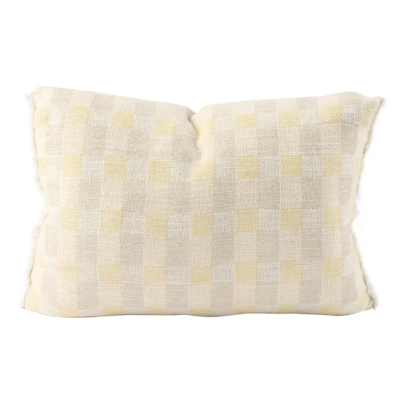Felice Feather Fill Cushion 40x60cm in Butter