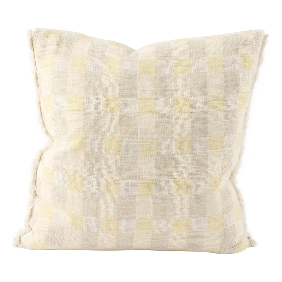 Felice Feather Fill Cushion 50x50cm in Butter