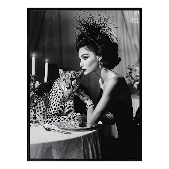Feline Couture Box Framed Canvas in 123 x 163cm