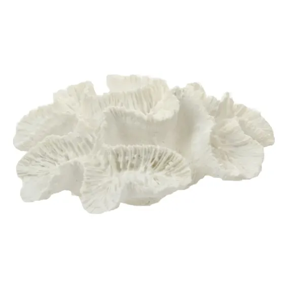 Flower Coral Sculpture 15x12cm in White
