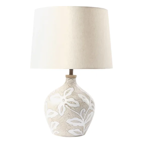 Floral Table Lamp 25x38cm  in Natural