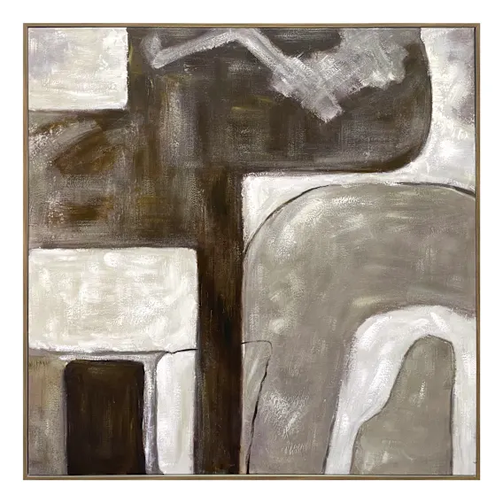 Flow On B Box Framed Canvas in 80 x 80cm