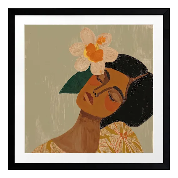 Flower Child Framed Print in 84 x 84cm