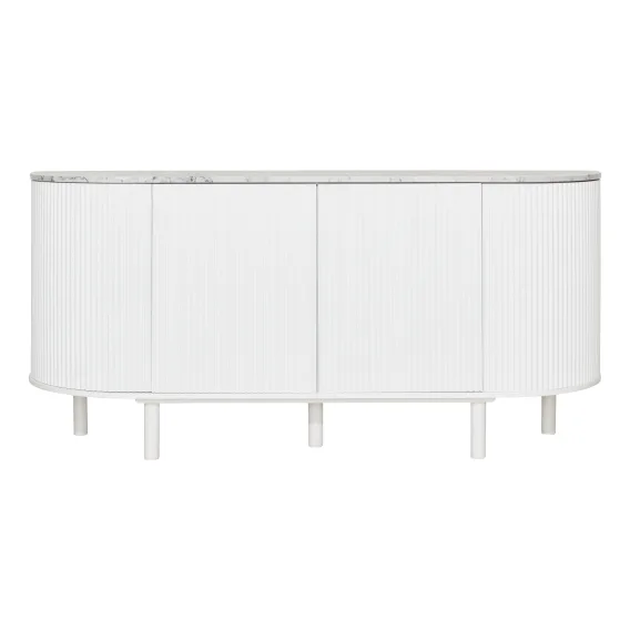 Fonda Buffet 180cm in White / Carrara Marble