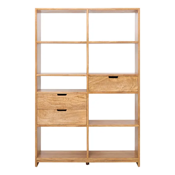 Franco Double Shelf Unit in Mangowood Clear